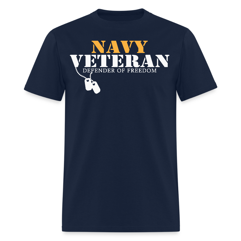 Navy Veteran Defender Of Freedom T-Shirt - navy