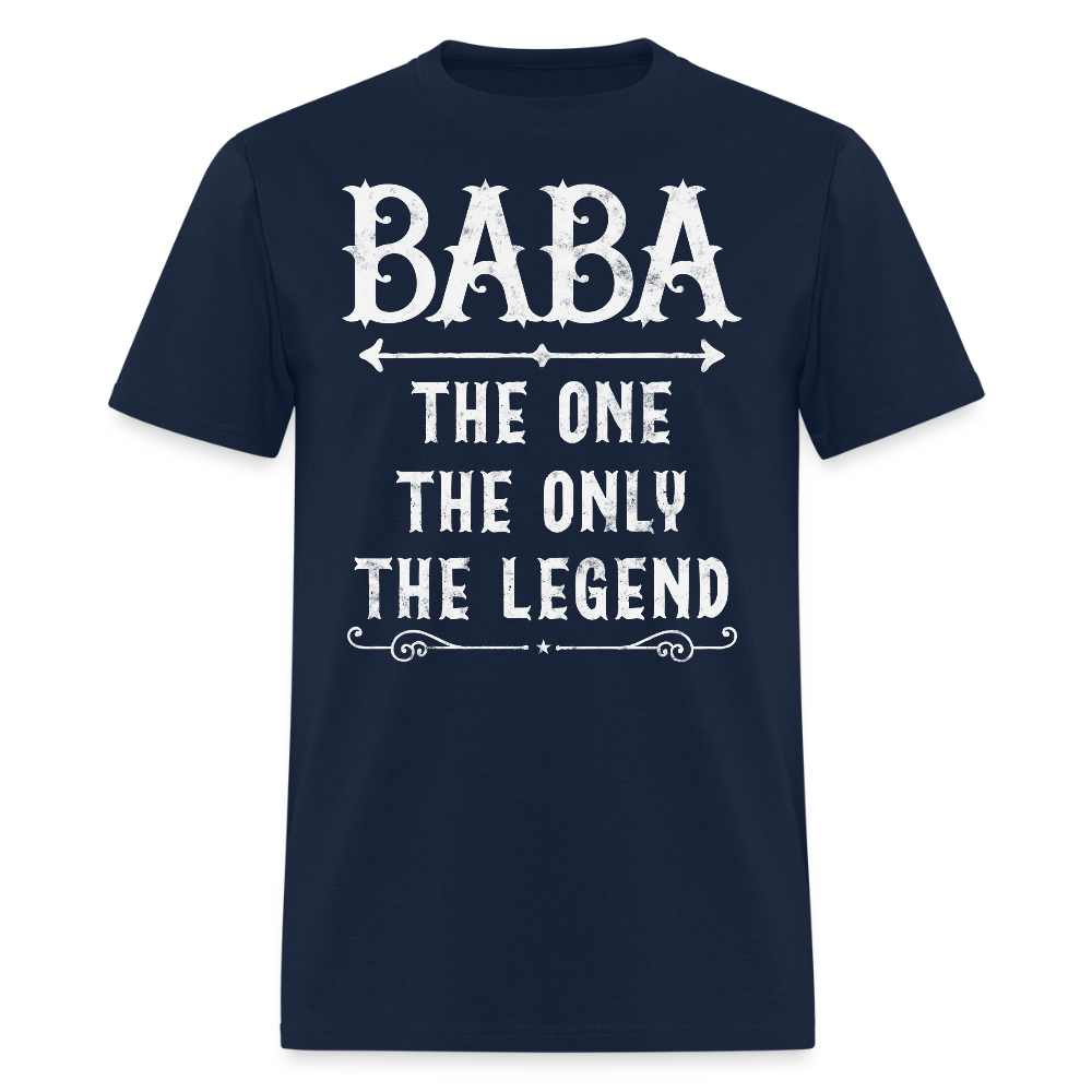 Baba The One The Only The Legend Father’s Day T-shirt - navy