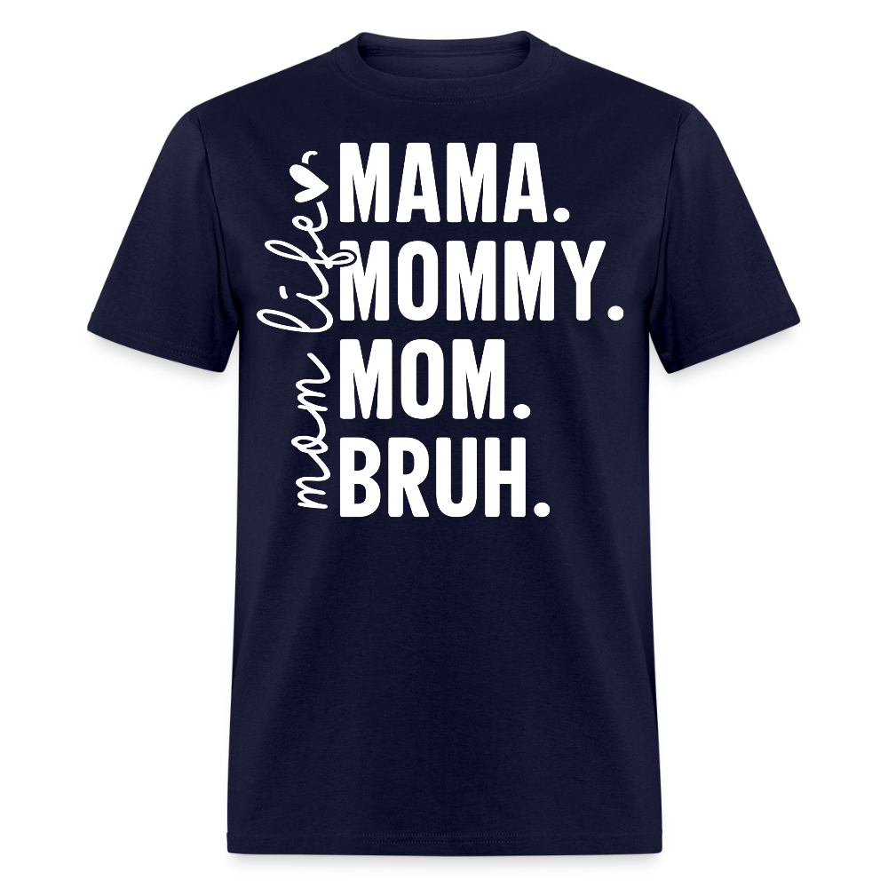 Mommy Humor Graphic Tee Stylish Mom Life T-shirt - navy