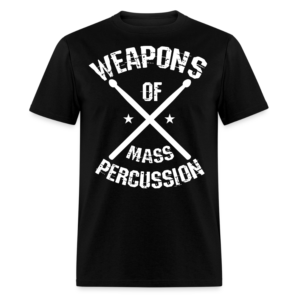 Weapons Of Mass Percussion Funny Drummer T-shirt - black