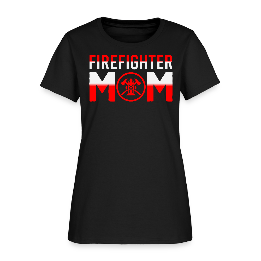 Firefighter Mom Tee For Mother’s Day T-Shirt - black