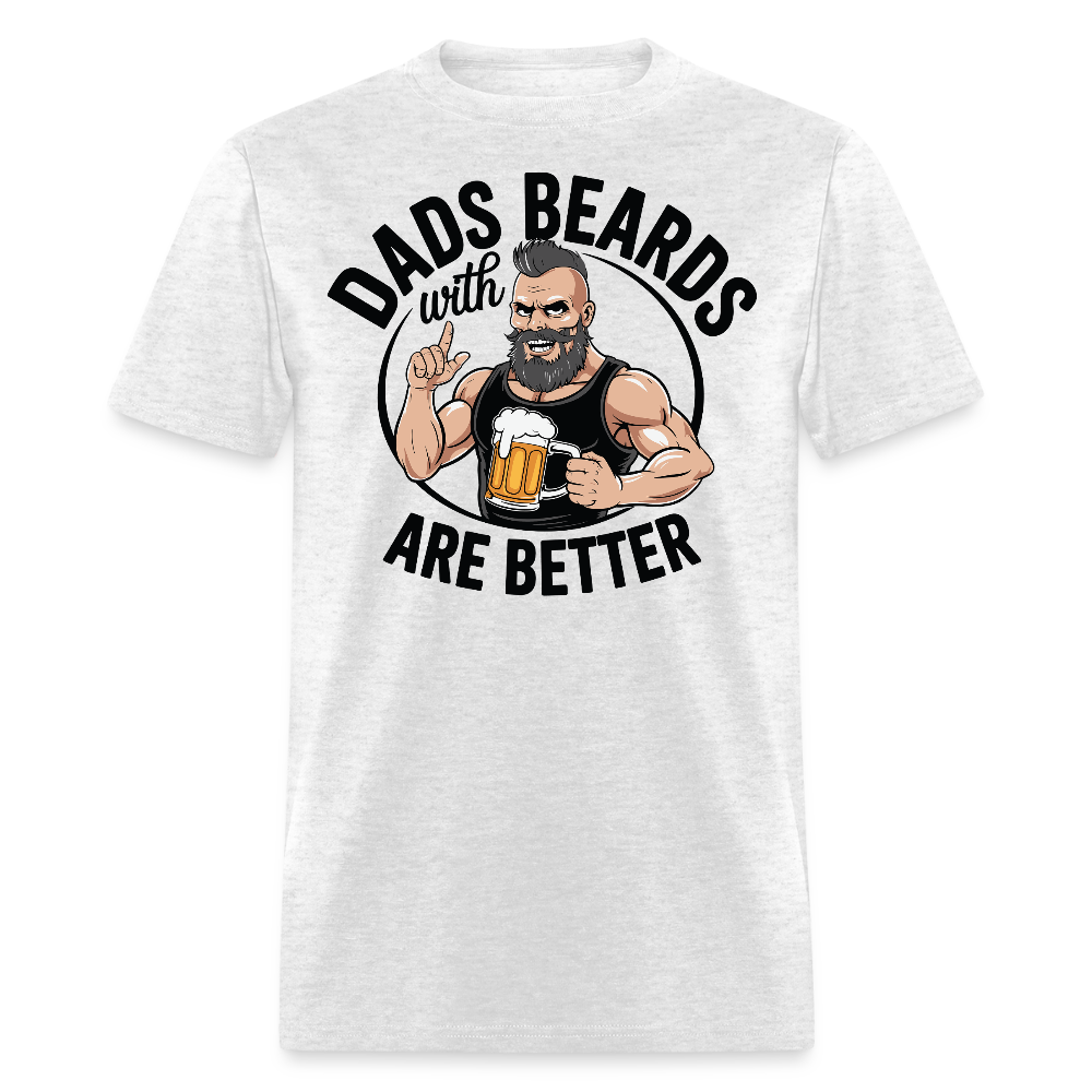Bearded Dad Gifts For Father's Day T-shirt - light heather gray