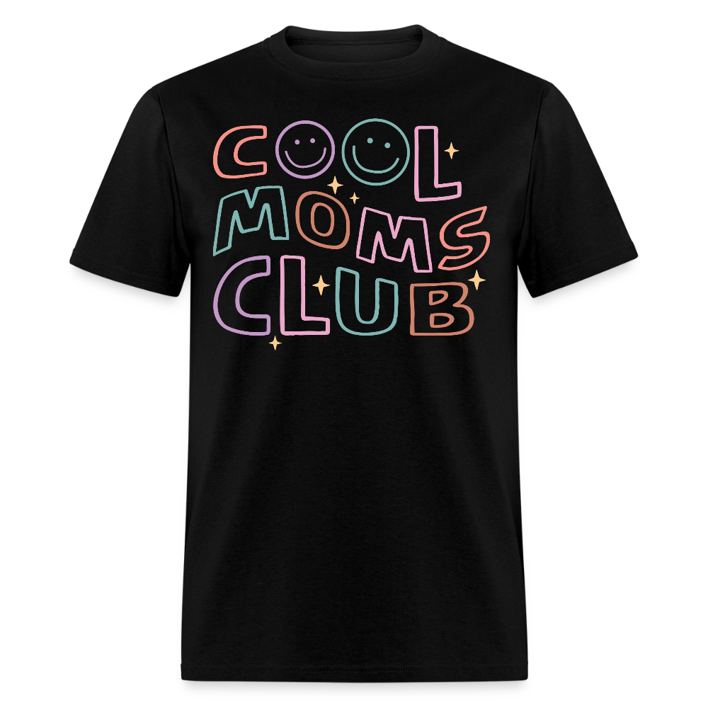 Colorful Mom Tee With Smiley Face T-shirt - black