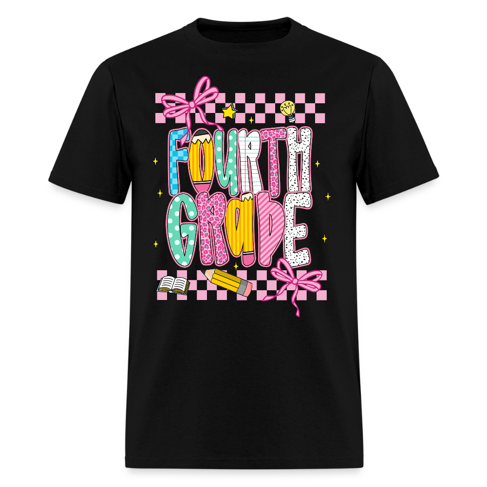 Back To School Fourth Grade Teacher Gift T-Shirt - black