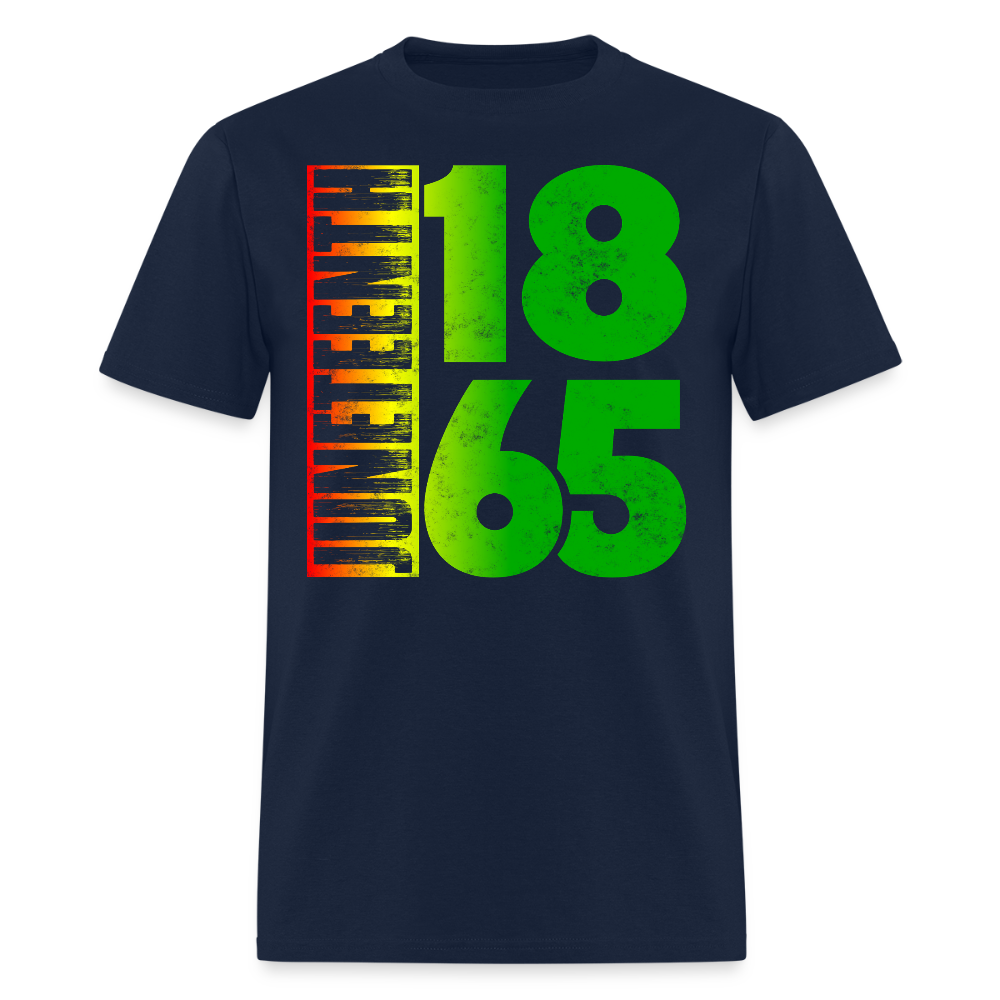 Juneteenth 1865 African Heritage Freedom T-Shirt - navy