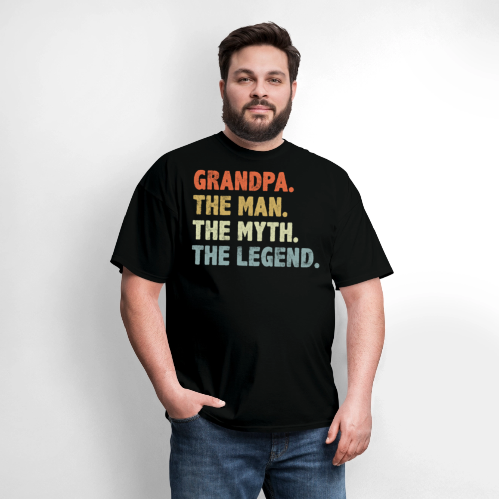 Grandpa The Man The Myth The Legend Father’s Day T-shirt - black