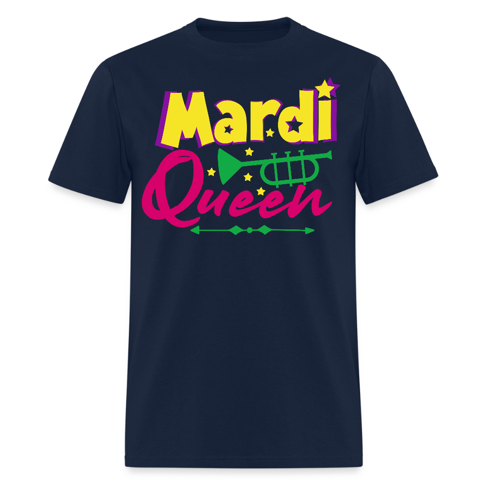 Mardi Gras Queen Shirt For Women Festival T-shirt - navy