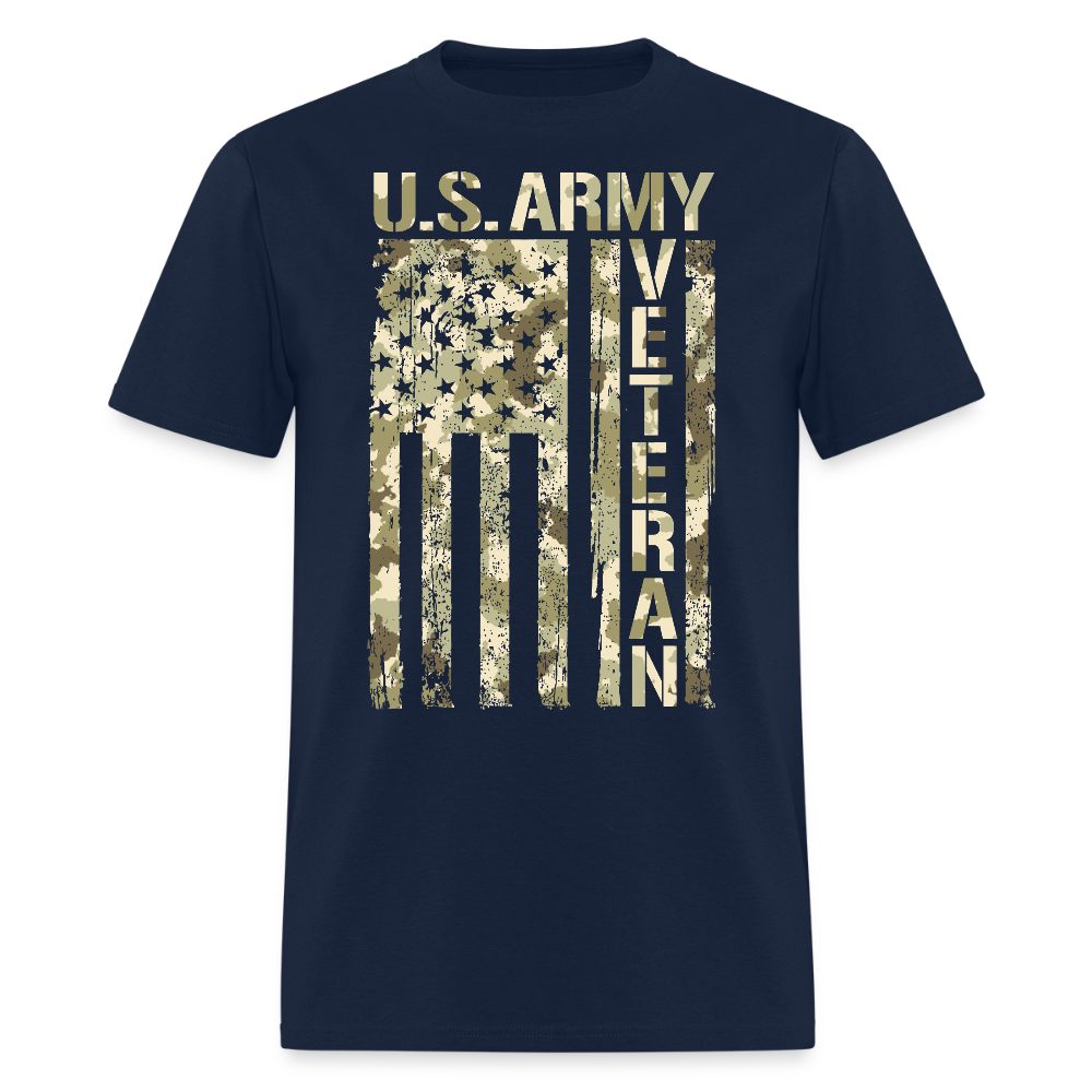 Patriotic Army Veteran Camouflage T-Shirt - navy