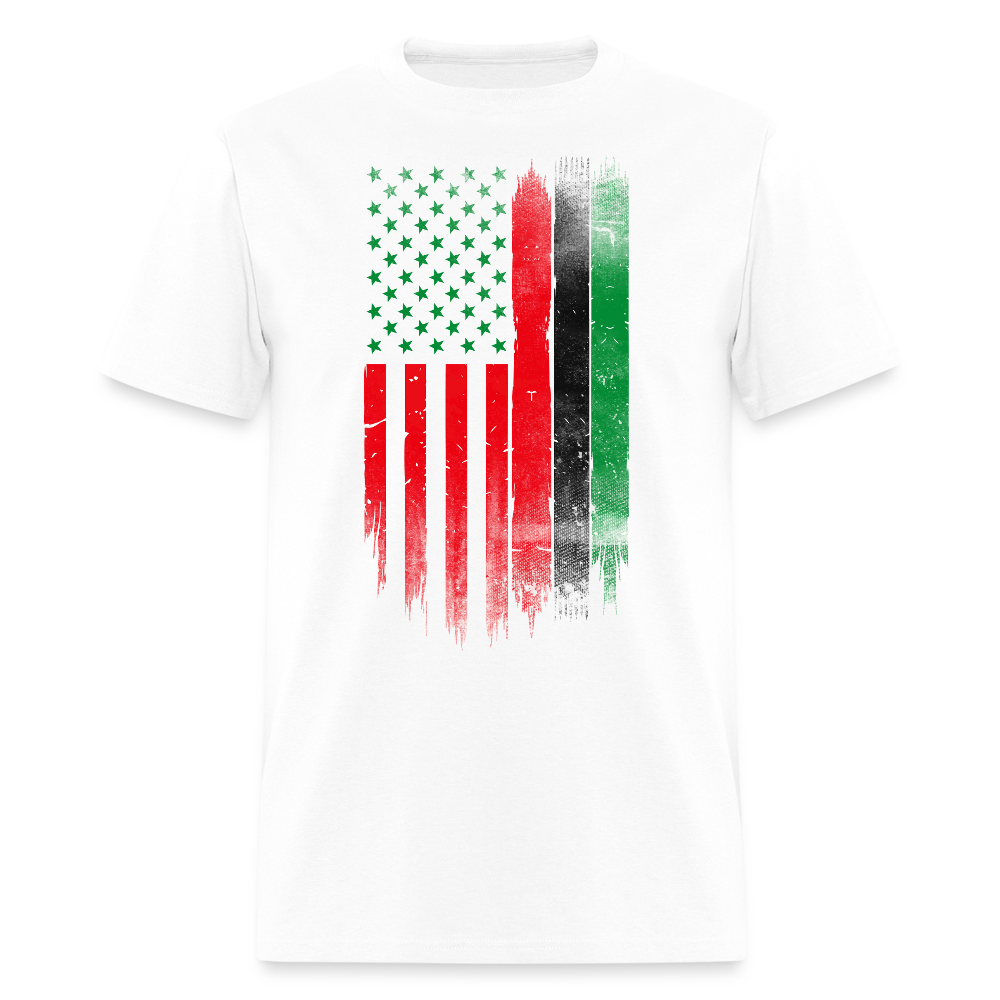 Juneteenth Pride American Flag T-Shirt - white