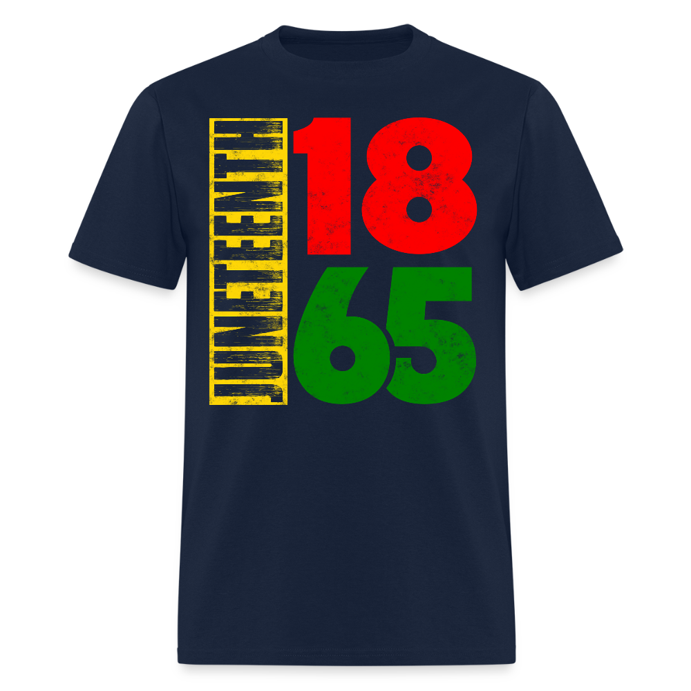 Juneteenth 1865 Black Heritage T-Shirt - navy