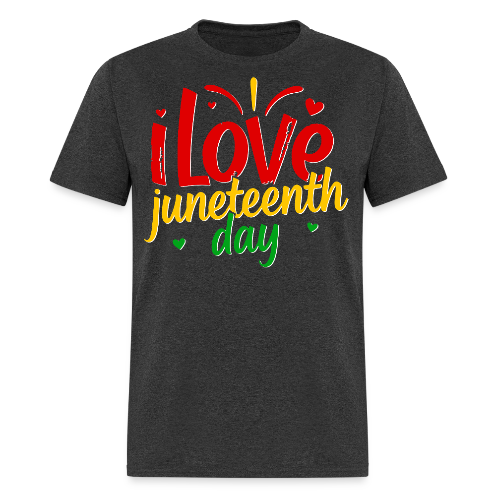 Juneteenth Celebration Tee For Black Pride T-shirt - heather black