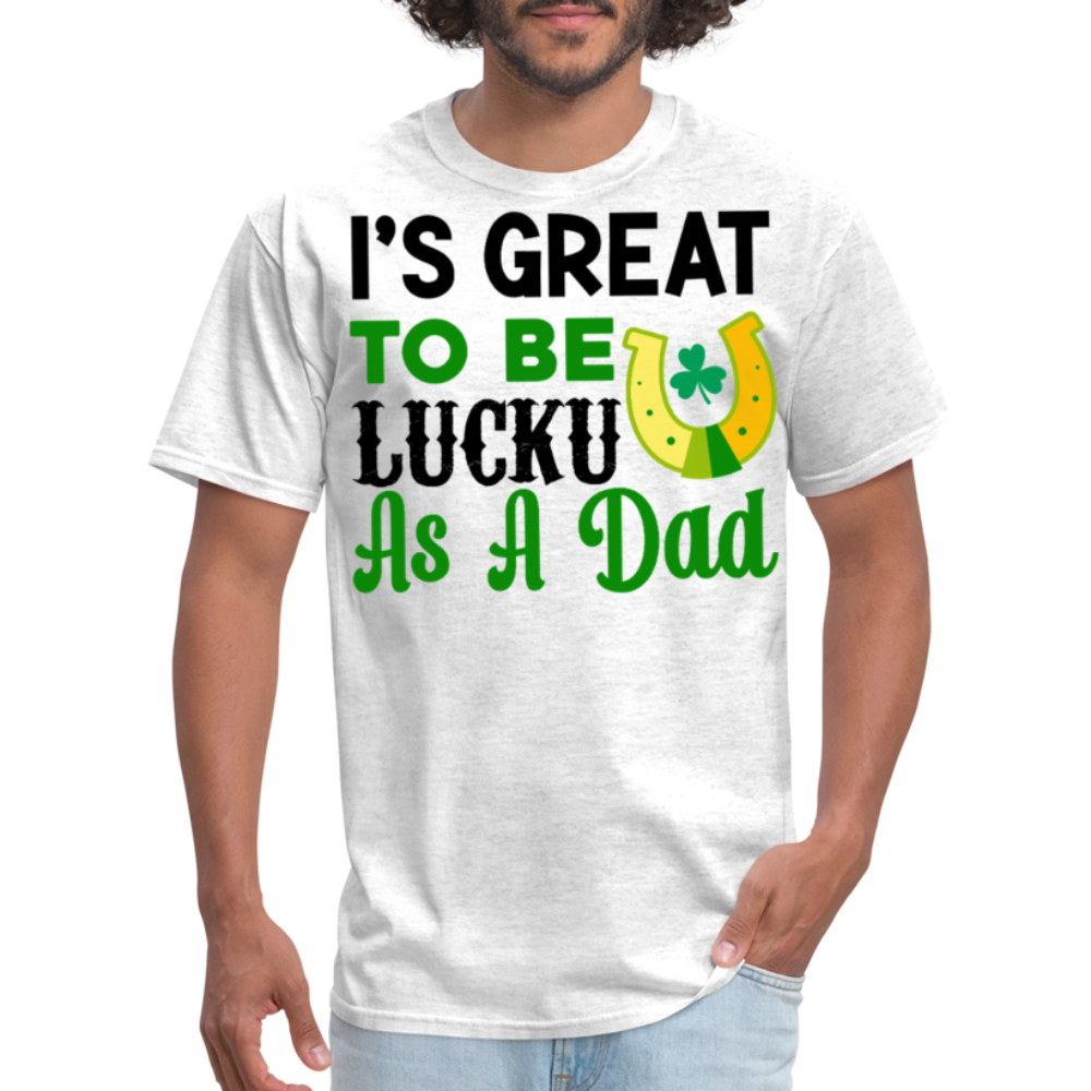 St Patrick’s Day Irish Dad Lucky Charm T-shirt - light heather gray