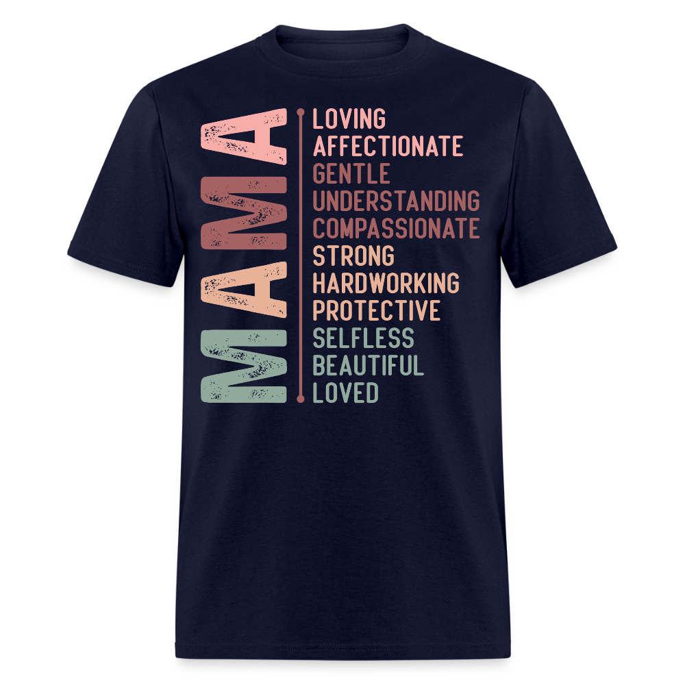Inspirational Mama Graphic Tee For Mother’s Day T-shirt - navy