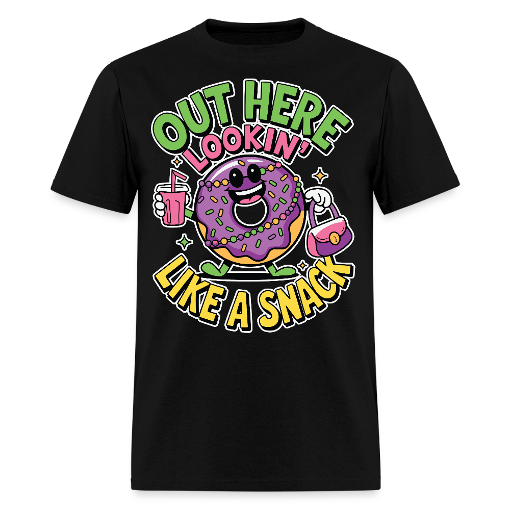 Out Here Looking Like A Snack Shirt Cool Cartoon Donut T-shirt - black