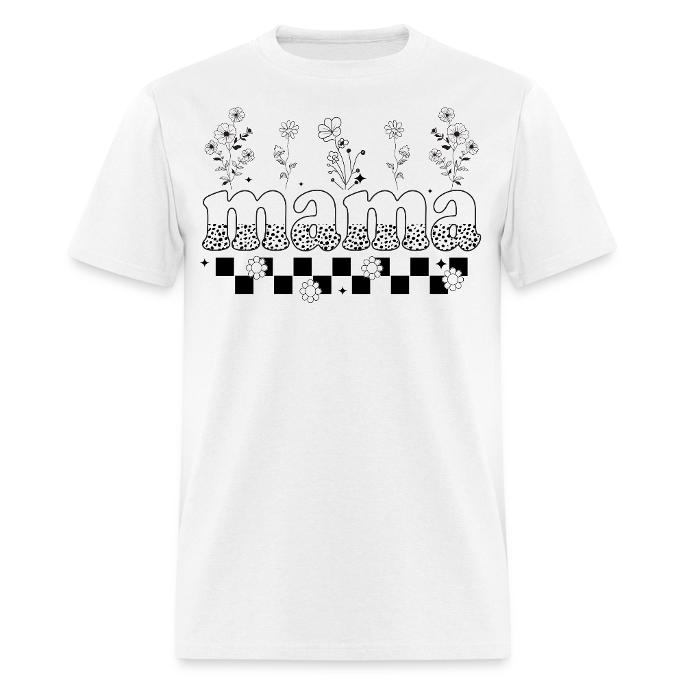 Retro Floral Mama T-shirt - white