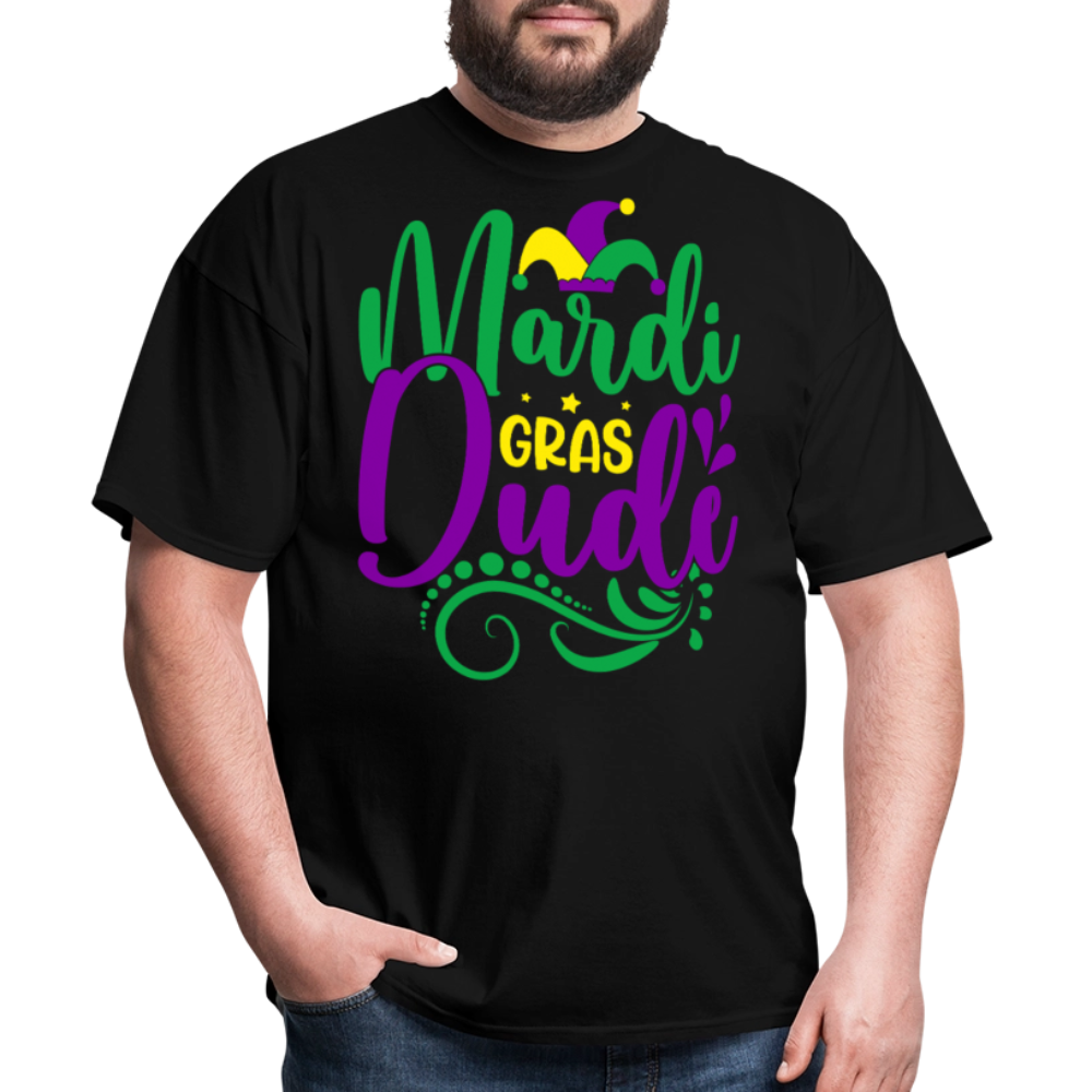 Mardi Gras Dude Shirt Fat Tuesday Celebration T-shirt - black