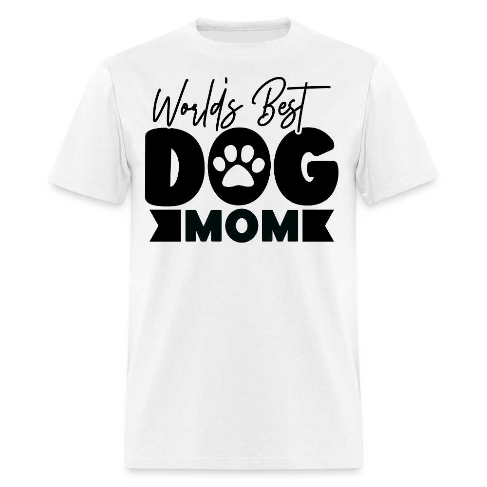 World’s Best Dog Mom Cute Pet Lover T-shirt - white
