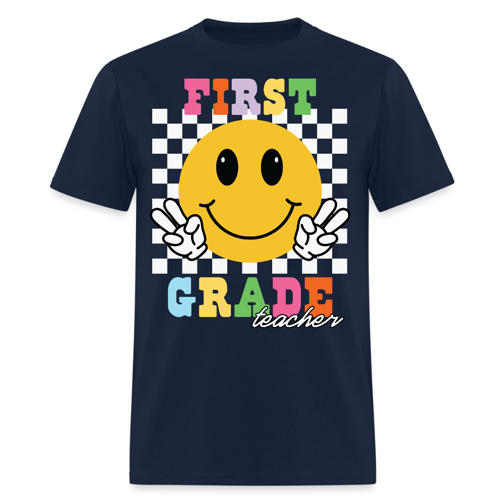 Back To School First Grade Teacher T-Shirt - navy