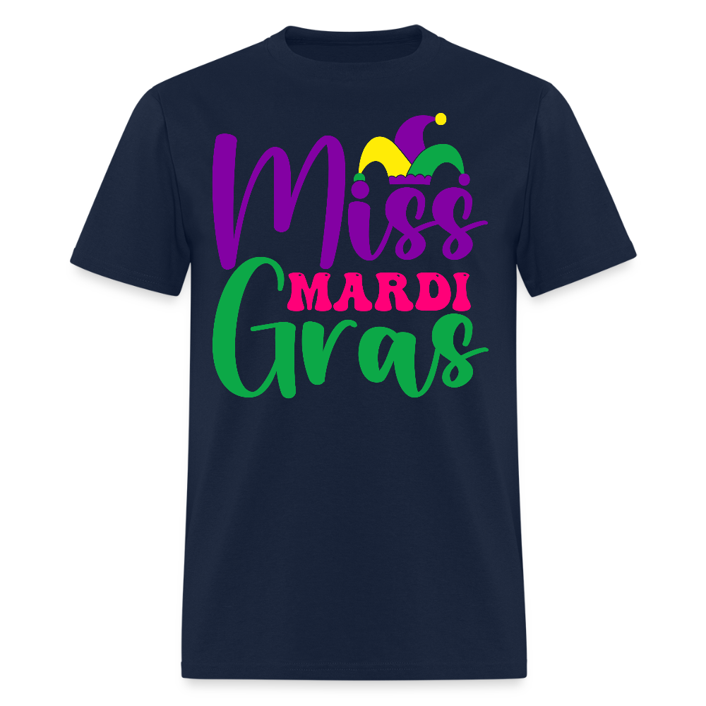 Miss Mardi Gras Shirt For Women New Orleans Classic T-Shirt - navy