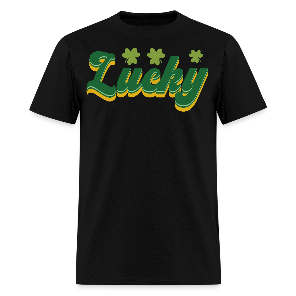 Green Shamrock Lucky Tee For St Patrick’s Day T-shirt - black