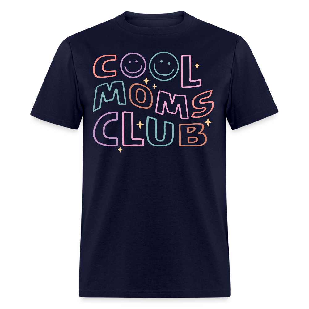 Colorful Mom Tee With Smiley Face T-shirt - navy