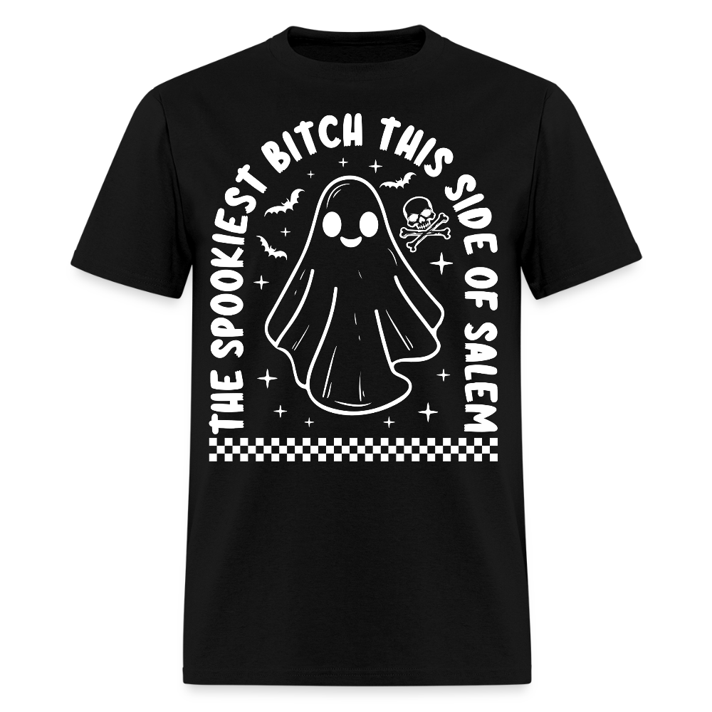 The Spookiest Bitch This Side of Salem Halloween T-Shirt - black
