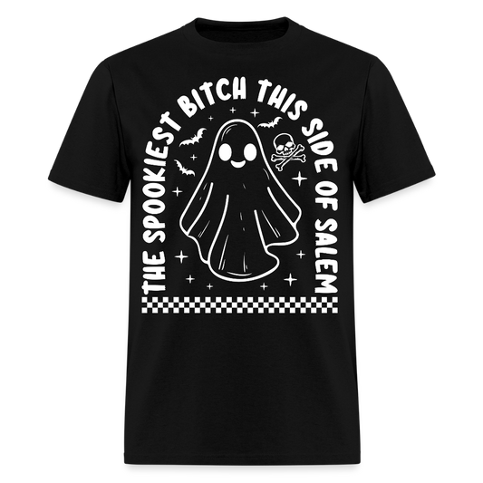 The Spookiest Bitch This Side of Salem Halloween T-Shirt - black
