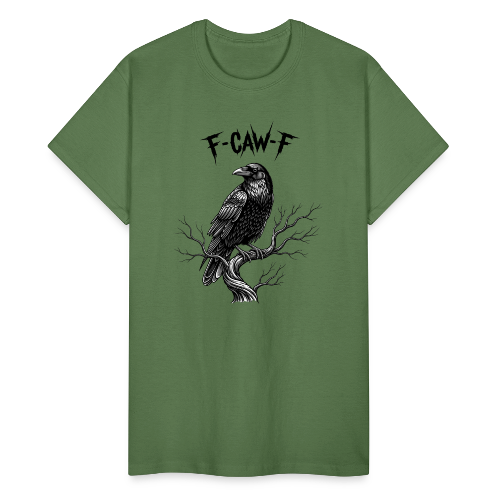 F-Caw-F Funny Black Crow For Bird Lover T-Shirt - military green