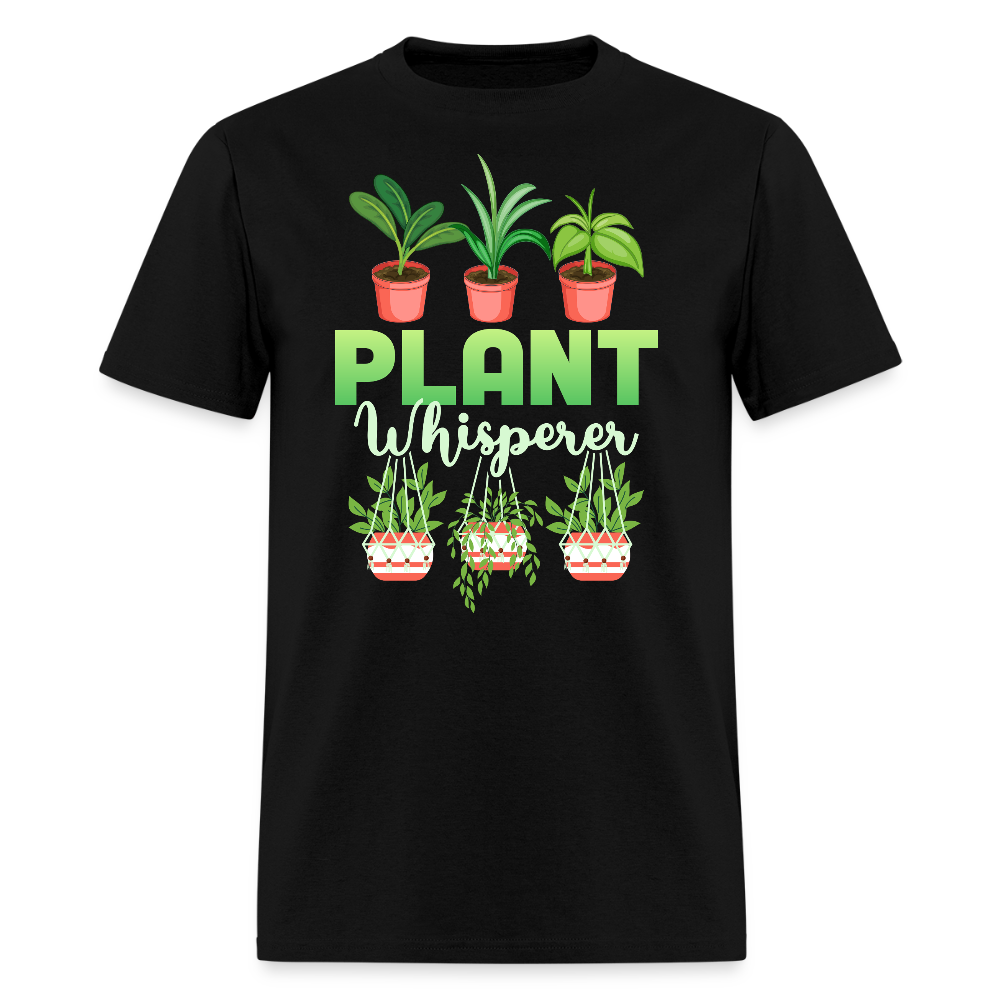 Plant Whisper Funny Plant Lovers Gardener T-Shirt - black