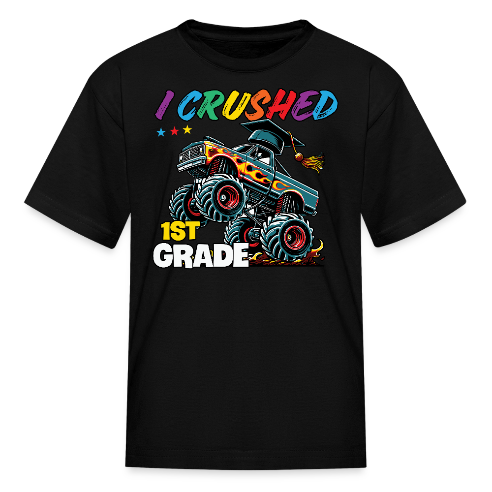 Monster Truck Graduation 1st Grade T-Shirt - black