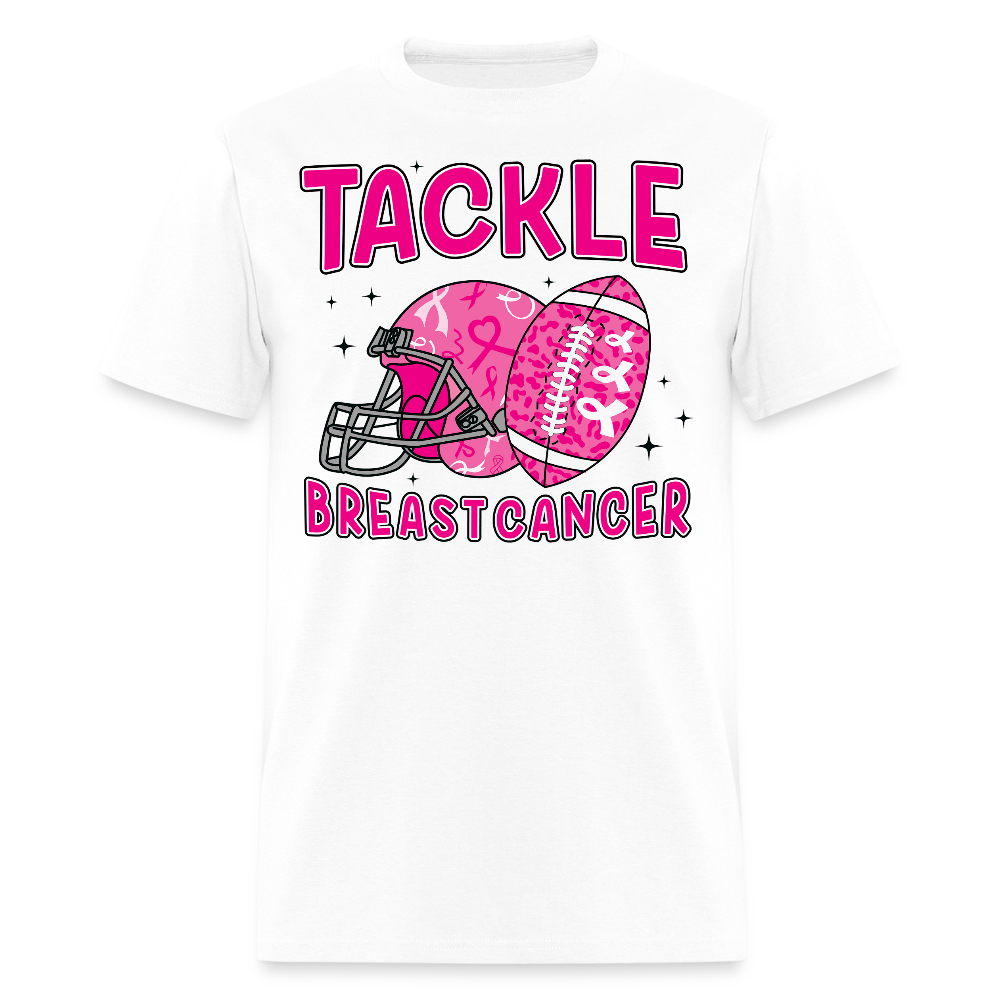 Tackle Breast Cancer Football T-Shirt - white