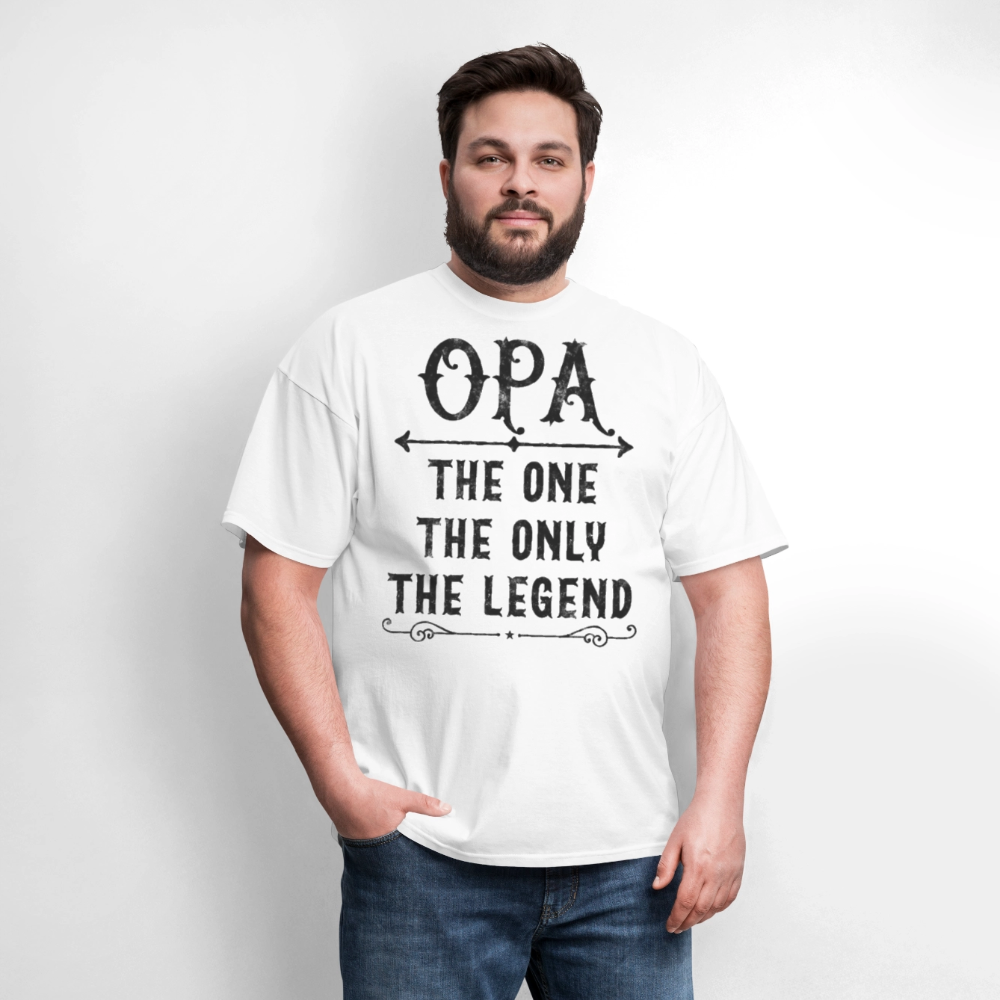 Opa The One The Only The Legend German Grandpa T-Shirt - white