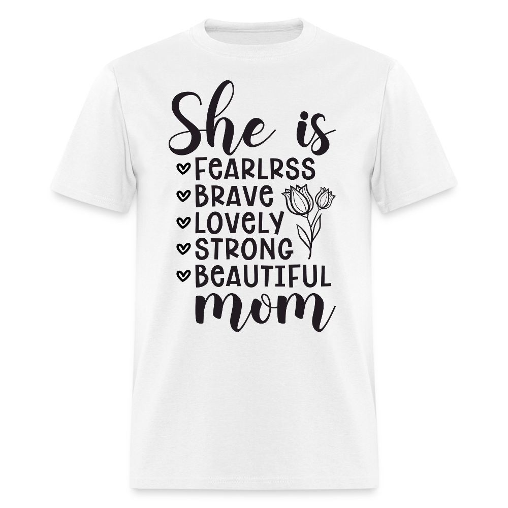 Beautiful Mom Graphic Tee Empowering Mom T-shirt - white