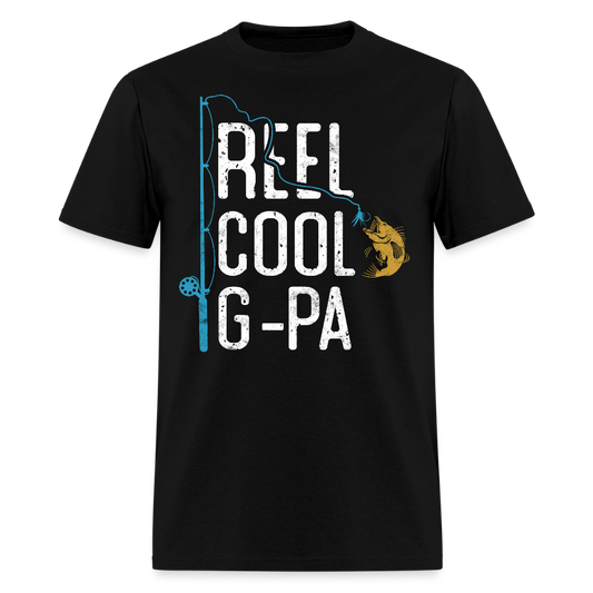 Reel Cool G-Pa Tee Grandpa Fishing T-shirt - black