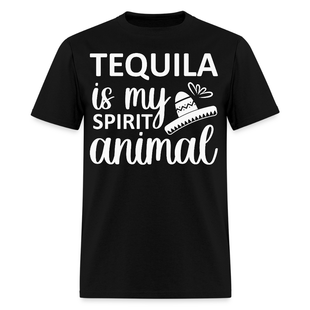 Tequila Is My Spirit Animal Party T-shirt - black