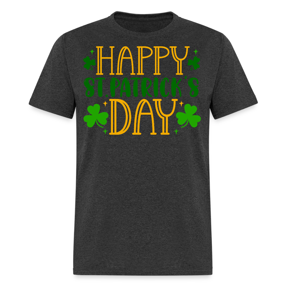 Lucky Shamrock Funny St Patrick’s Day T-shirt - heather black