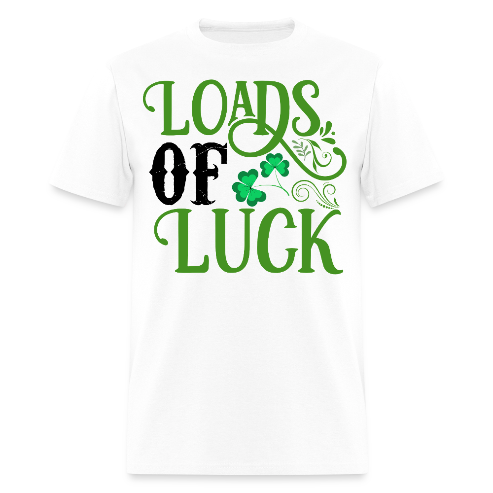 Loads Of Luck Shamrock St Patrick’s Day T-shirt - white