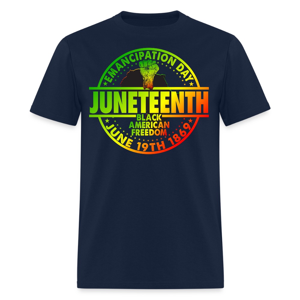 Juneteenth Emancipation Day June 19th 1865 History T-Shirt - navy