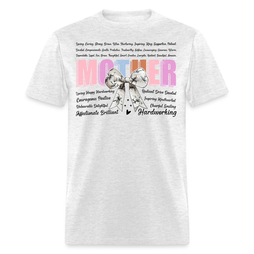 Mother's Day Inspirational Word Art Hardworking Mom T-shirt - light heather gray