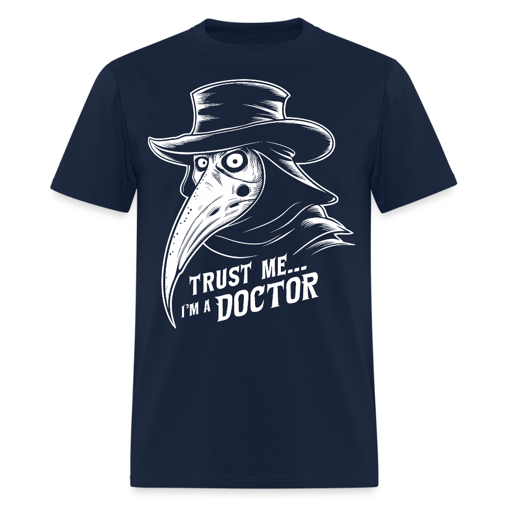 Trust Me I'm A Doctor Gothic Plague Doctor T-Shirt - navy
