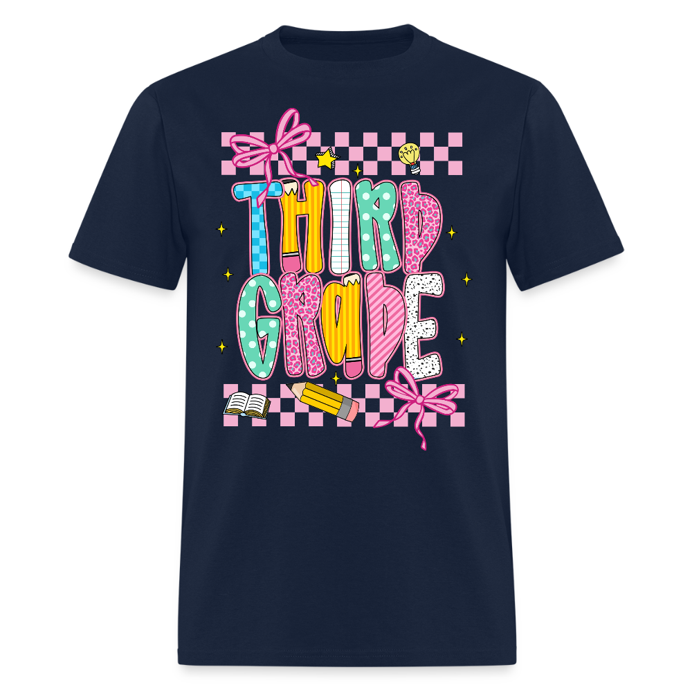 Cute Third Grade Back To School T-Shirt - navy