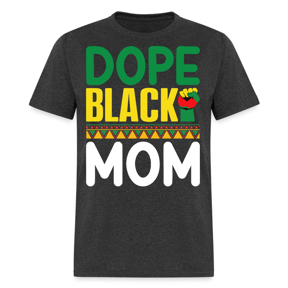 Strong Black Mother Graphic Tee Black Mom Empowerment T-shirt - heather black