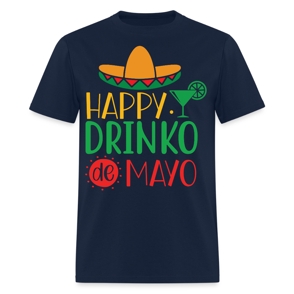 Funny Cinco de Mayo Tee For Parties Drinko de Mayo T-shirt - navy