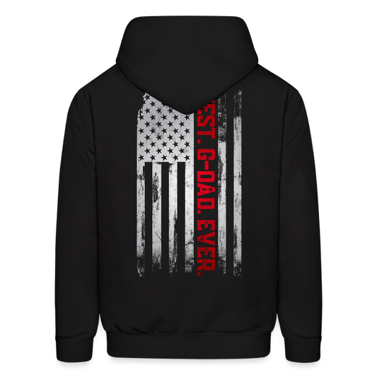 Best G-Dad Ever Patriotic American Flag Hoodie - black