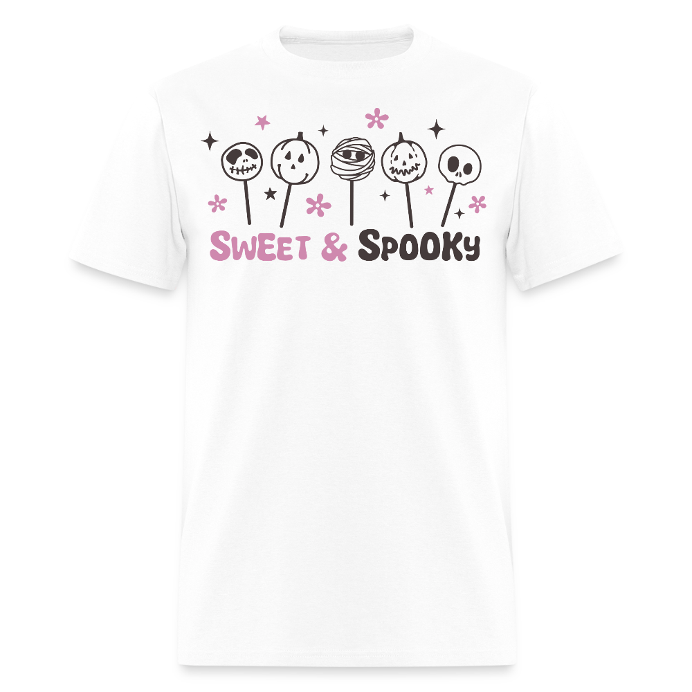 Sweet And Spooky Halloween Lollipops T-Shirt - white