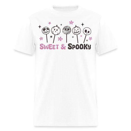 Sweet And Spooky Halloween Lollipops T-Shirt - white