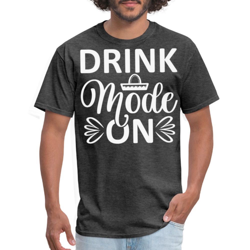 Fiesta Mode On Funny Drinking Party T-Shirt - heather black