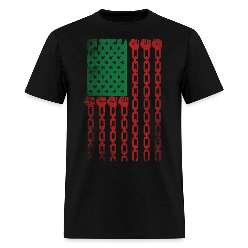 African American Flag Pan African Pride T-Shirt - black