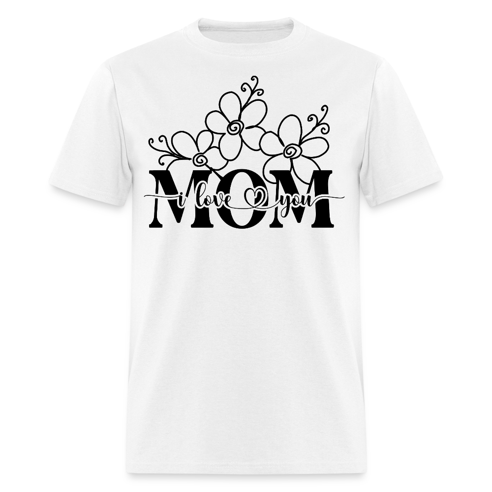 Personalized Mother's Day Gift Ideas Floral Mom T-shirt - white