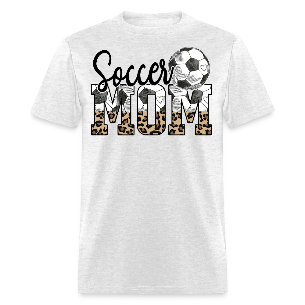 Funny Soccer Mom Tee Leopard Print Women's T-shirt - light heather gray